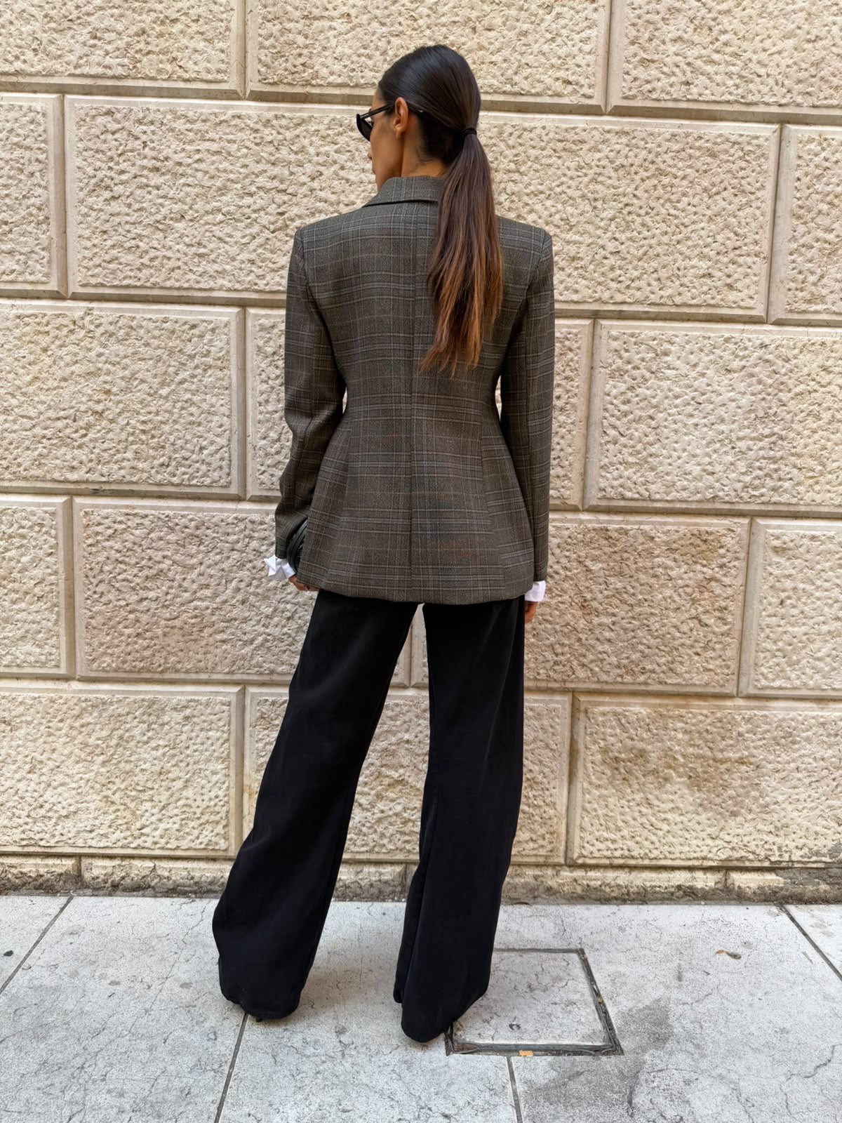 Blazer Sfiancato Check