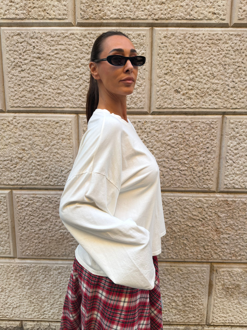 T-shirt bianca stella
