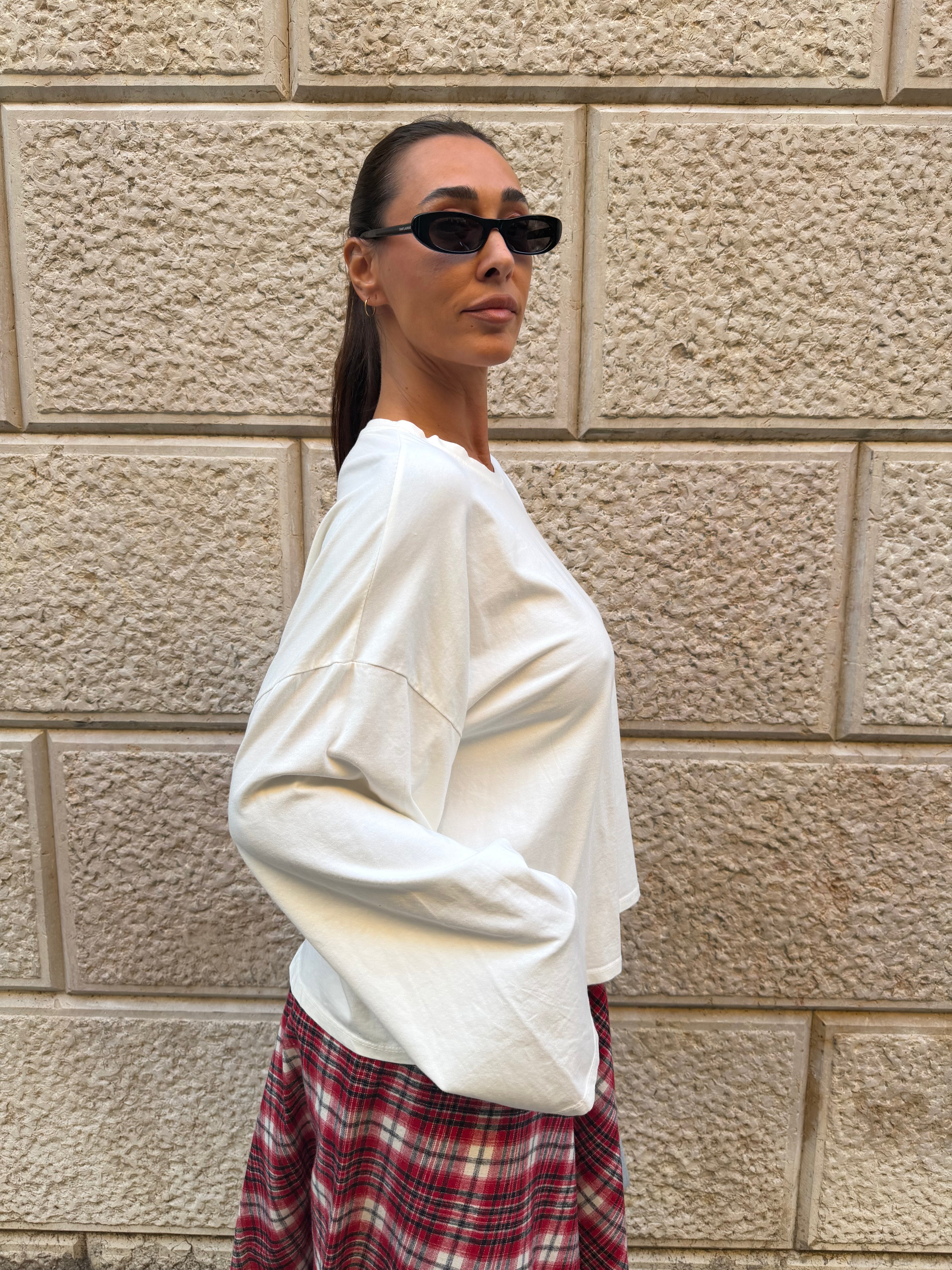 T-shirt bianca stella
