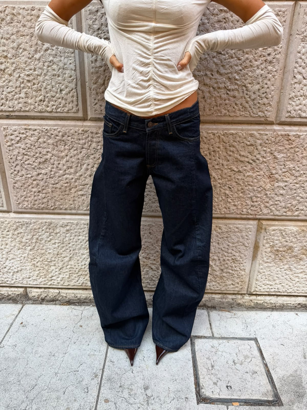 Jeans barrel fit
