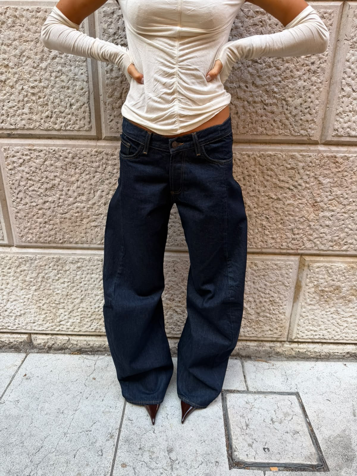 Jeans barrel fit
