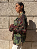 Giacca militare vintage con maniche crochet